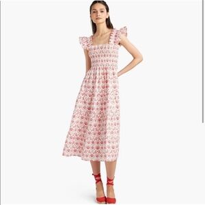 HILL HOUSE HOME ELLIE NAP DRESS XS MERMAID SHELL PRINT